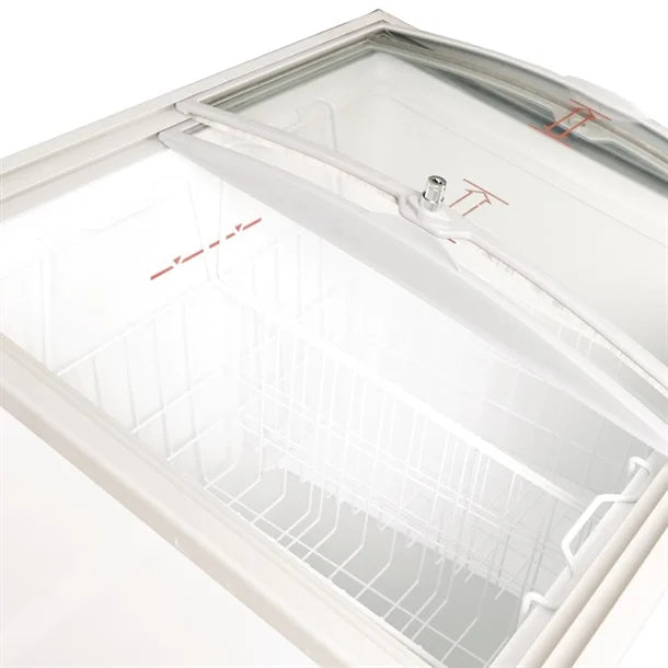 Bromic Display Chest Freezer - Curved Glass Top - 176Ltr