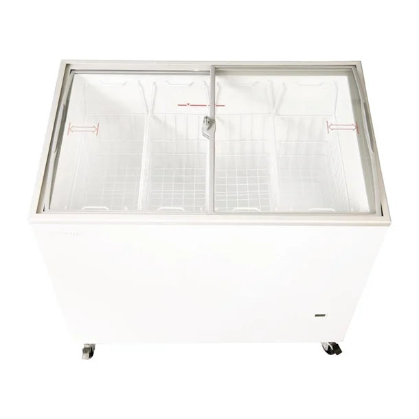 Bromic Display Chest Freezer - Curved Glass Top - 264Ltr