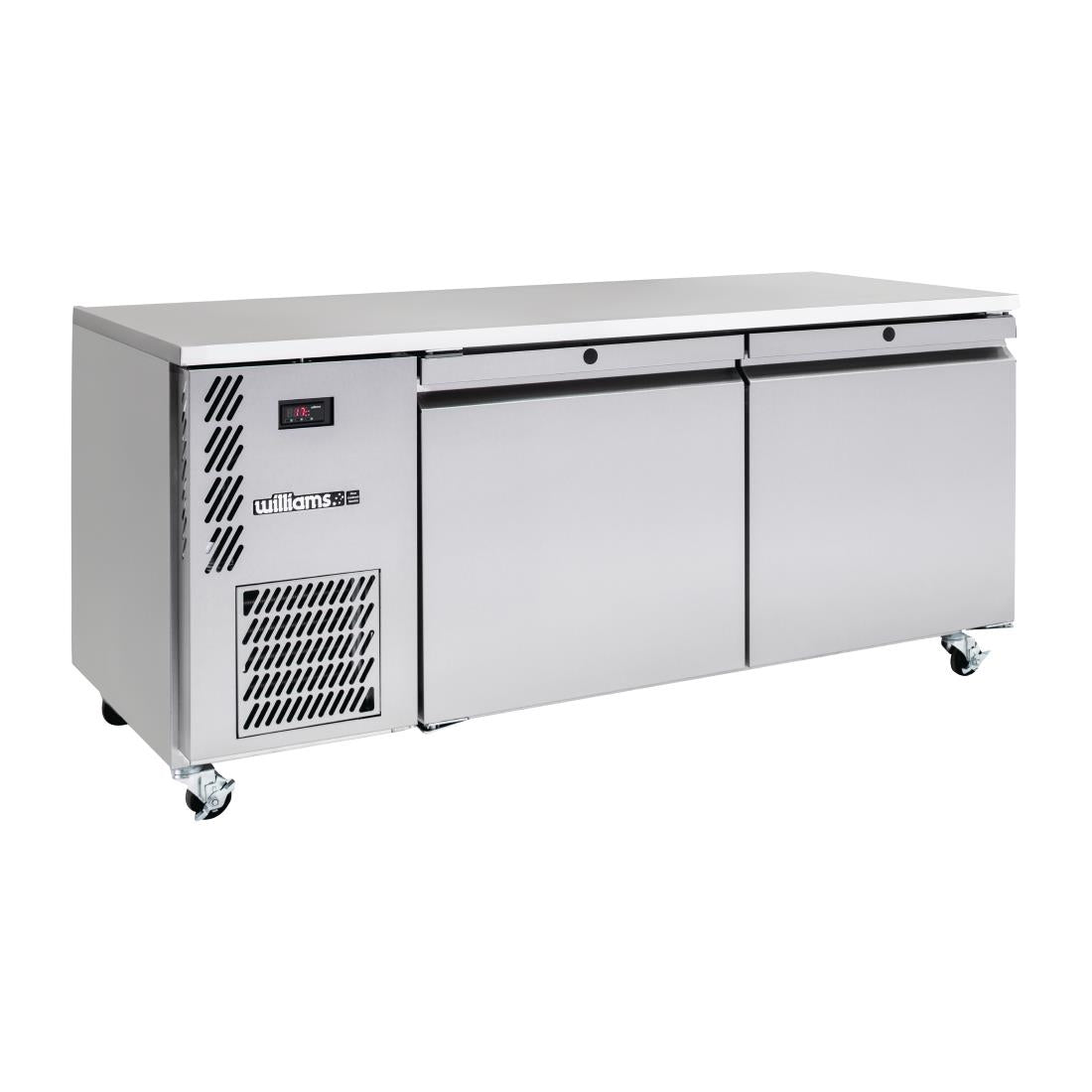 Williams Emerald Two Door GN Counter Fridge HE2USS St/St - 190Ltr (Direct)