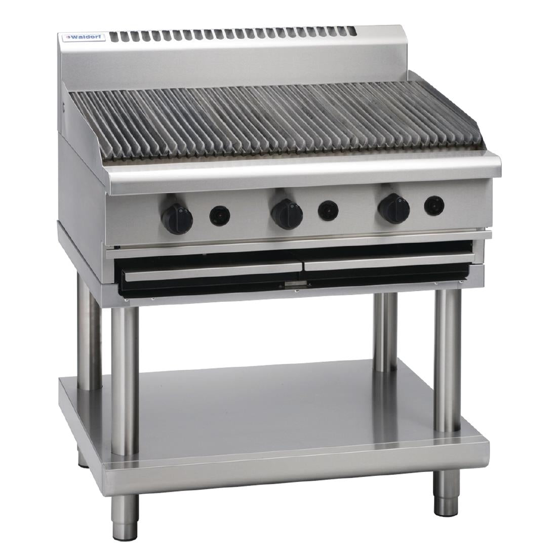 Waldorf 900mm Gas Chargrill On Leg Stand