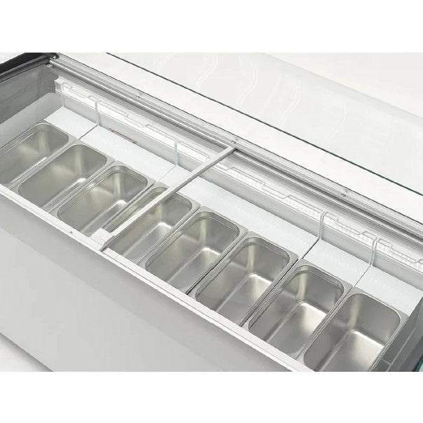 Liebherr Gelato Freezer EFI4853 with Glass Canopy - 12x5Ltr Gelato Tubs