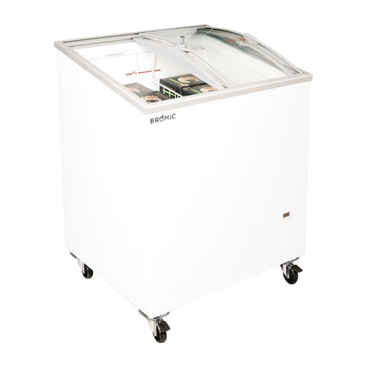 Bromic Display Chest Freezer - Curved Glass Top - 176Ltr