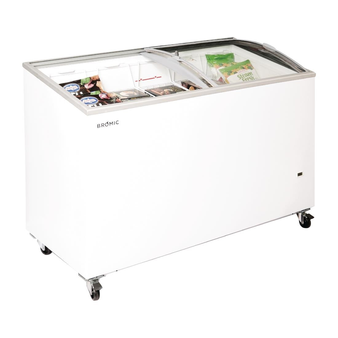Bromic Display Chest Freezer - Curved Glass Top - 352Ltr