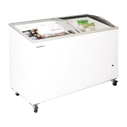 Bromic Display Chest Freezer - Curved Glass Top - 352Ltr