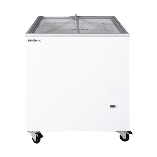 Bromic Display Chest Freezer - Flat Glass Top - 191Ltr