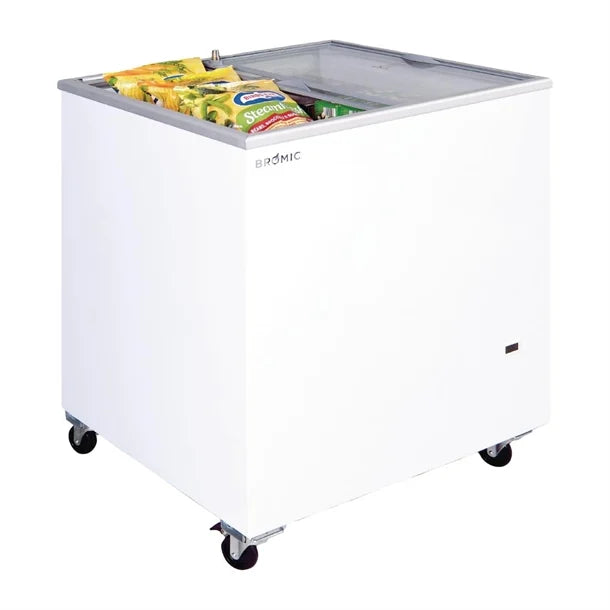 Bromic Display Chest Freezer - Flat Glass Top - 191Ltr