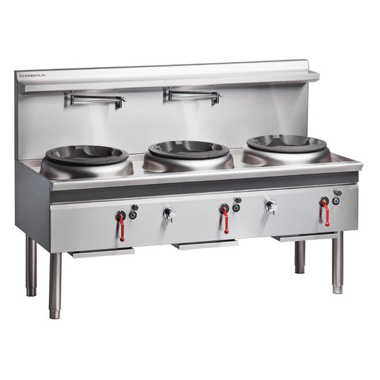 Cobra by Moffat Natural Gas 3 Chimney Burner Waterless Wok CW3H