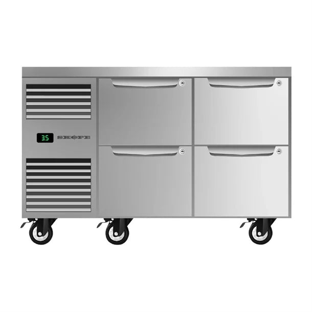 SKOPE Four Drawer, Two Bay, Underbench GN 1/1 Fridge - PG11.UBR.2.D4