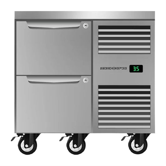 SKOPE Two Drawer, One Bay, Underbench GN 1/1 RH Fridge - PG11.UBR.1.D2.RH
