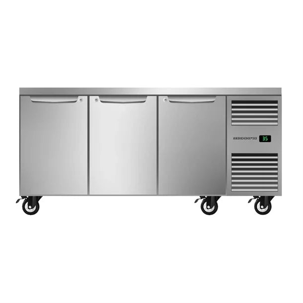 SKOPE Three Solid Door Underbench GN 1/1 RH Fridge - PG11.UBR.3.SD.RH