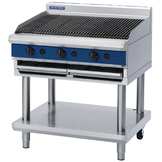 Blue Seal 900mm Gas Chargrill On Leg Stand
