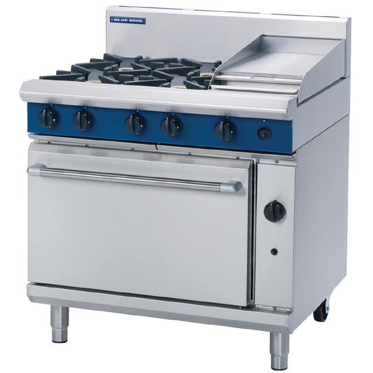 Blue Seal By Moffat 900mm Static Oven Range 4X Burners and 300mm Griddle